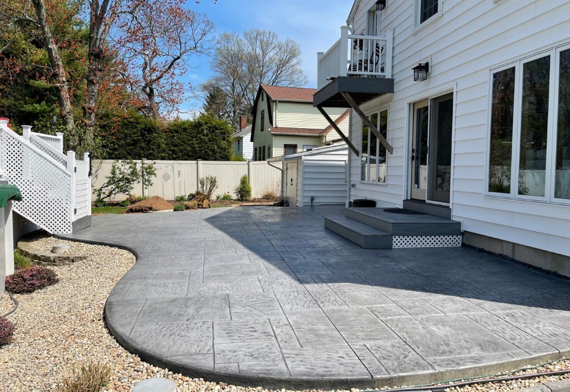 Beautiful concrete patio installation in Winder, GA